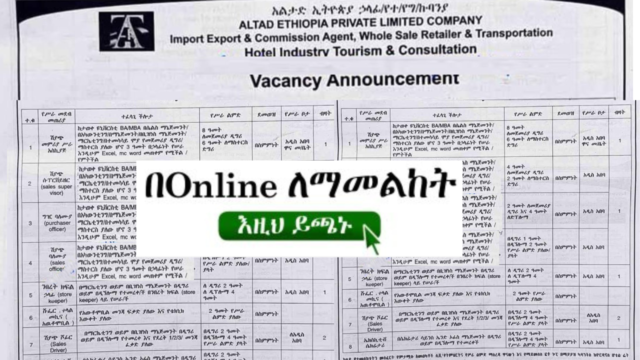 new job vacancy in afar region 2024 in the last 3 days